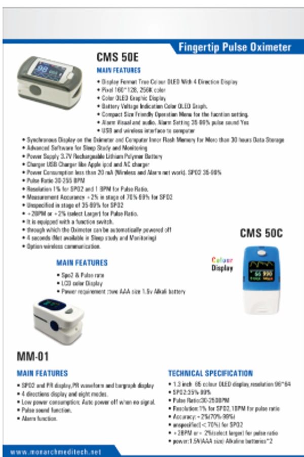 Monarch Fingertip Pulse Oximeter 